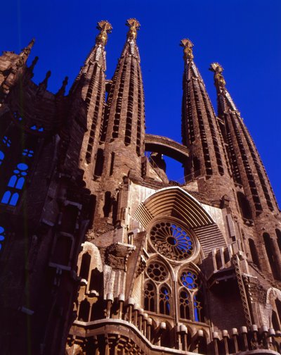 View of the facade by Antonio Gaudi